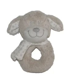 Hochet chien beige