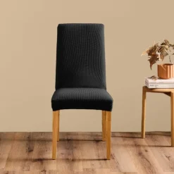 Housse de chaise extensible gaufrée pour assise 40 à 50 cm