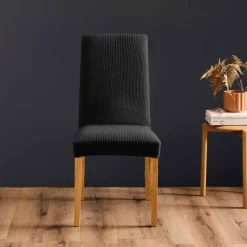 Housse de chaise extensible gaufrée pour assise 40 à 50 cm