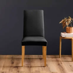 Housse de chaise extensible unie pour assise 40 à 50 cm