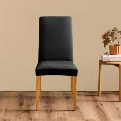 Housse de chaise extensible unie pour assise 40 à 50 cm