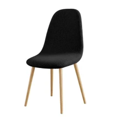 Housse de chaise scandinave extensible en tissu gaufré