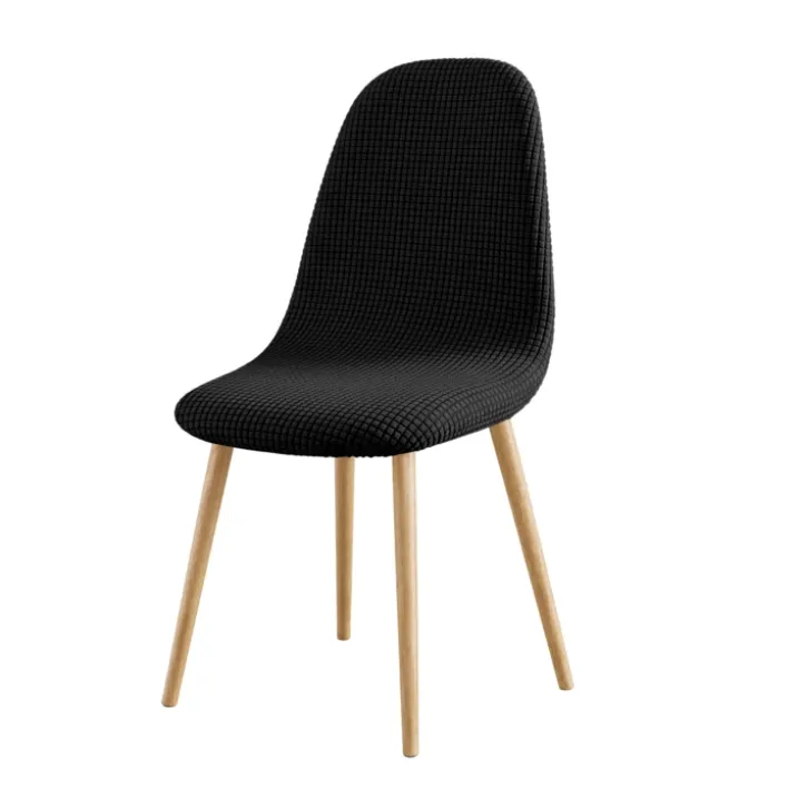 Housse de chaise scandinave extensible en tissu gaufré