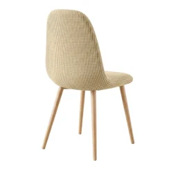 Housse de chaise scandinave extensible en tissu gaufré
