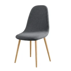 Housse de chaise scandinave extensible en tissu gaufré