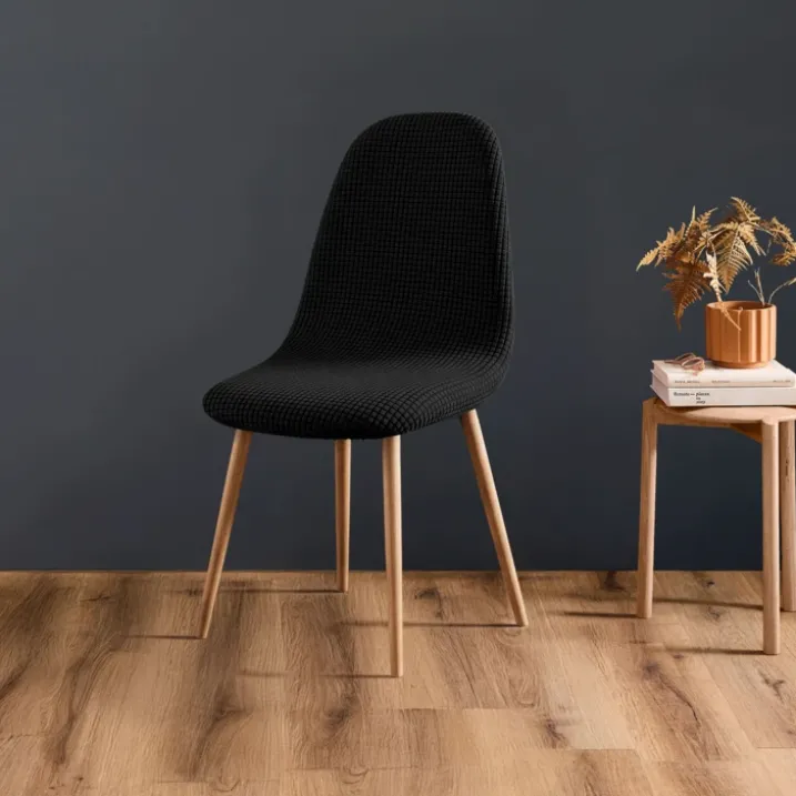 Housse de chaise scandinave extensible en tissu gaufré
