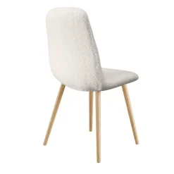 Housse de chaise scandinave extensible en tissu bouclette