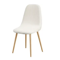 Housse de chaise scandinave extensible en tissu bouclette