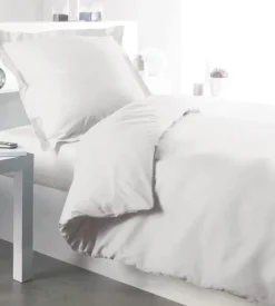 Housse de couette en coton blanc