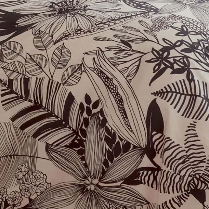 Housse de couette en percale aux impressions noires