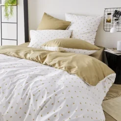 Housse de couette en percale au style géométrique