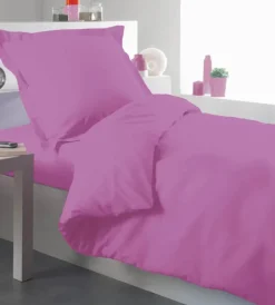 Housse de couette percale 140 x 200 cm unie