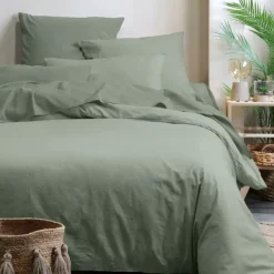 Housse de couette unie en coton bio