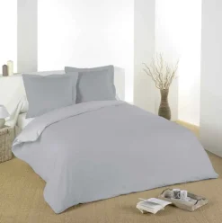 Housse de couette unie en coton