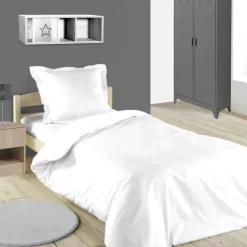 Housse de couette unie en coton