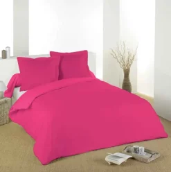 Housse de couette unie en coton