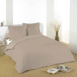 Housse de couette unie en coton