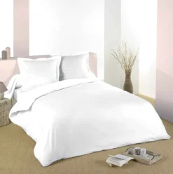 Housse de couette unie en coton