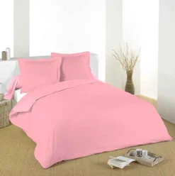 Housse de couette unie en coton