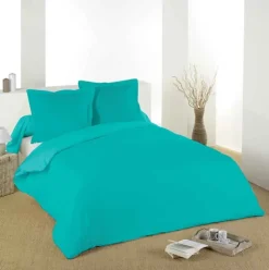 Housse de couette unie en coton