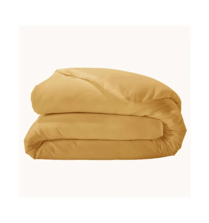 Housse de couette unie en percale de coton