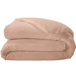Housse de couette unie en percale de coton