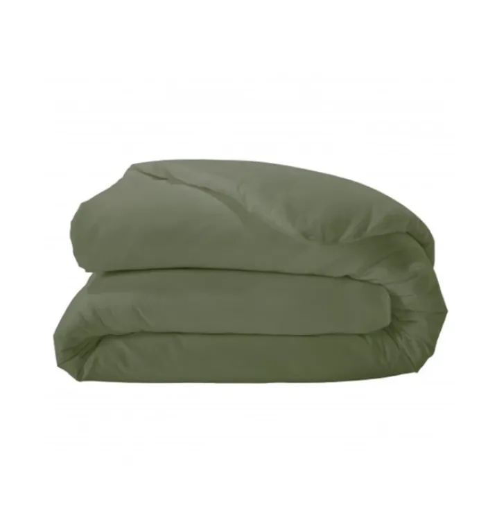 Housse de couette unie en percale de coton