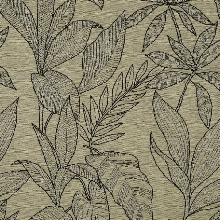 Housse de coussin aux feuilles stylisées