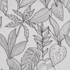 Housse de coussin aux feuilles stylisées