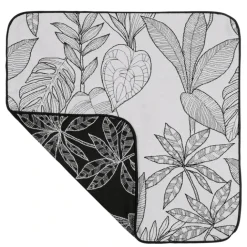 Housse de coussin aux feuilles stylisées