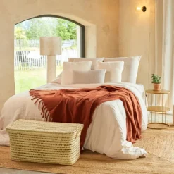 Housse de coussin bouclette