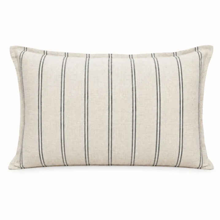 Housse de coussin 100% coton rayures rustiques LOURMARIN