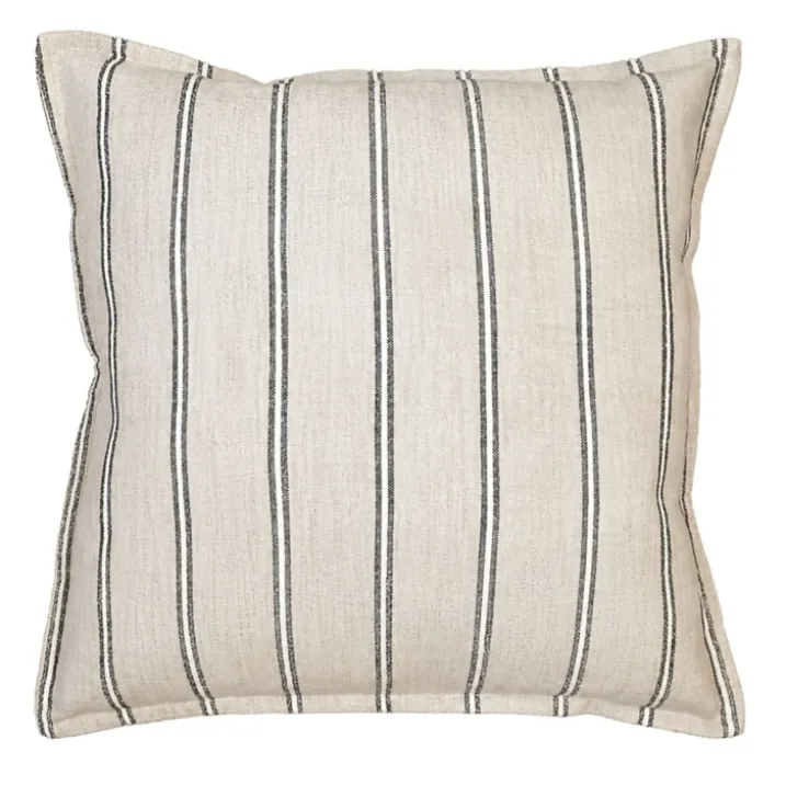 Housse de coussin 100% coton rayures rustiques LOURMARIN
