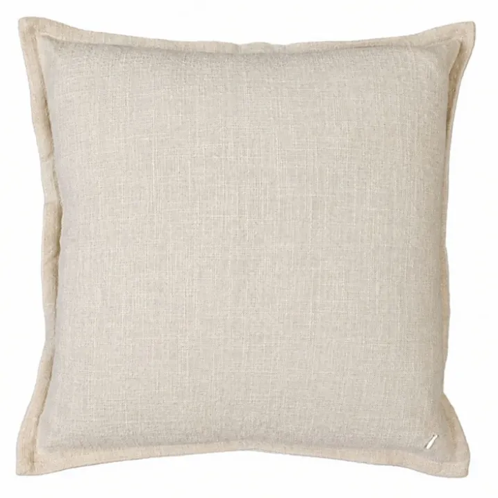 Housse de coussin 100% coton rayures rustiques LOURMARIN