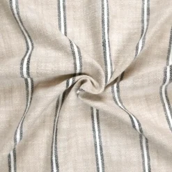 Housse de coussin 100% coton rayures rustiques LOURMARIN