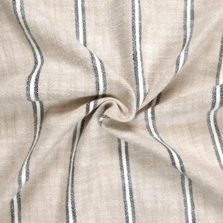 Housse de coussin 100% coton rayures rustiques LOURMARIN