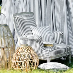 Housse de coussin effet rayures d'antan
