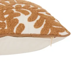 Housse de coussin en coton motif végétal