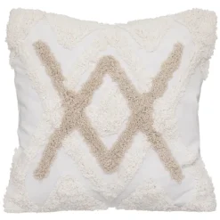 Housse de coussin en coton tufté