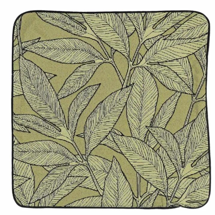 Housse de coussin esprit feuillages