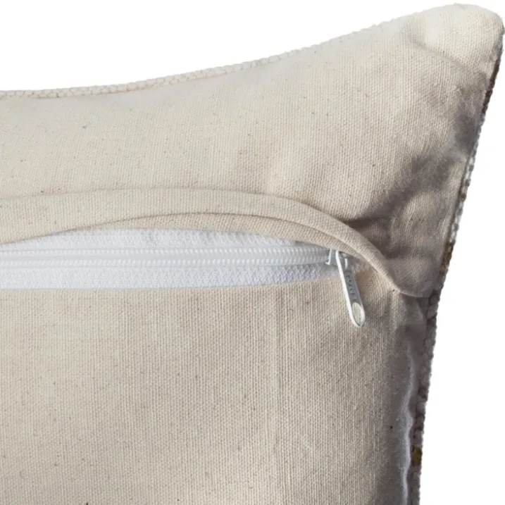 Housse de coussin ethnique et or