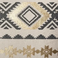 Housse de coussin ethnique et or
