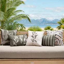 Housse de coussin extérieur olivier