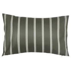 Housse de coussin extérieur rectangulaire à rayures