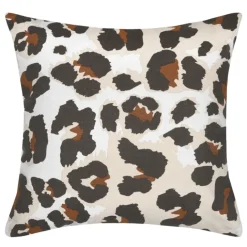 Housse de coussin imprimée motif léopard