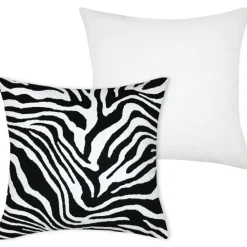 Housse de coussin imprimée motif zébré