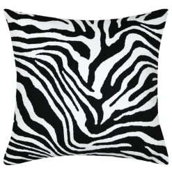 Housse de coussin imprimée motif zébré