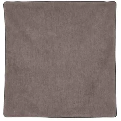 Housse de coussin passepoilée effet velours