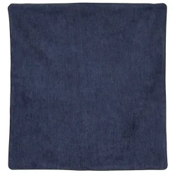 Housse de coussin passepoilée effet velours