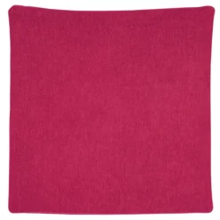 Housse de coussin passepoilée effet velours